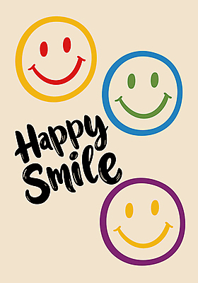 행복 스티커 일러스트 미소 사람없음 심플 이모지 국내일러스트 AI파일 감정 표정 파일형식 벡터