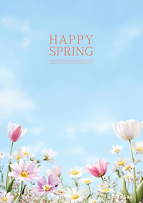 PSD 구름 편집이미지 행복 봄꽃 자연 하늘 사람없음 맑음 풀잎 이미지편집 자연요소 꽃 감정 잎 날씨 봄 풀_식물 생태계 파일형식