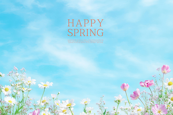 PSD 구름 편집이미지 행복 봄꽃 자연 하늘 사람없음 맑음 풀잎 이미지편집 자연요소 꽃 감정 잎 날씨 봄 풀_식물 생태계 파일형식