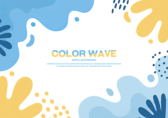 도형 PSD 템플릿 하늘색 백그라운드 곡선 추상 사람없음 파란색 노란색 웨이브 이미지템플릿 선 컬러 무늬 파일형식