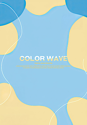 도형 PSD 템플릿 하늘색 백그라운드 곡선 추상 사람없음 파란색 노란색 웨이브 이미지템플릿 선 컬러 무늬 파일형식