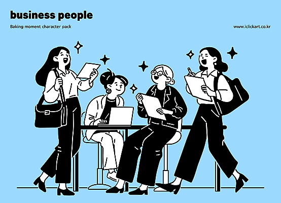 전신 여자 남자 하늘색 의자 일러스트 직장 미소 들기 앉기 정장 여러명 성인 노트북 반짝임 걷기 직장인 비즈니스맨 비즈니스우먼 책상 문서 성인만 일러캐릭터 AI파일 직업 캐릭터 옷 가구 다수 회사 비즈니스 모션 표정 사람 파란색 전자제품 파일형식 벡터