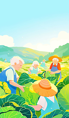 JPG 구름 여자 할아버지 노년 남자 할머니 밭 일러스트 자연 산 풍경 여러명 초록색 햇빛 앞치마 수확 농촌 작업 농부 밀짚모자 양배추 노인만 국내일러스트 AI일러스트 AI콘텐츠 자연요소 직업 모자_잡화 컬러 다수 농업 채소 사람 성인 태양 시골 생태계 성인만 파일형식