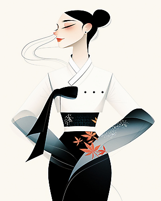 JPG 한국전통 디자인 여자 패션 예술 일러스트 추상 한명 미소 상반신 성인 모던 여자한복 성인여자한명만 국내일러스트 AI일러스트 AI콘텐츠 1 전통 무늬 한국 표정 사람 한복 여자한명만 성인여자만 파일형식