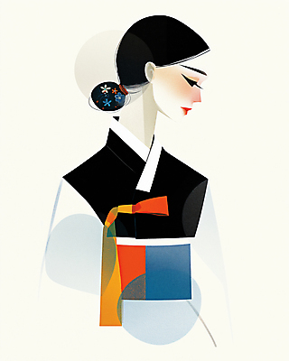 JPG 한국전통 디자인 여자 패션 예술 일러스트 추상 한명 상반신 성인 모던 여자한복 성인여자한명만 국내일러스트 AI일러스트 AI콘텐츠 1 전통 무늬 한국 사람 한복 여자한명만 성인여자만 파일형식