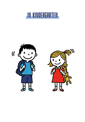 전신 여자 남자 어린이 일러스트 소녀 소년 두명 유치원 유치원생 낙서 유치원생라이프 유치원가방 어린이만 국내일러스트 AI파일 라이프스타일 교육 가방 사람 파일형식 벡터