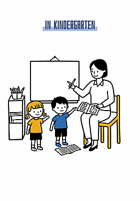 전신 여자 남자 어린이 의자 일러스트 앉기 소녀 소년 성인 책 세명 교사 칠판 유치원 유치원생 가리킴 낙서 유치원생라이프 서랍장 국내일러스트 AI파일 직업 라이프스타일 교육 가구 모션 사람 손짓 파일형식 벡터