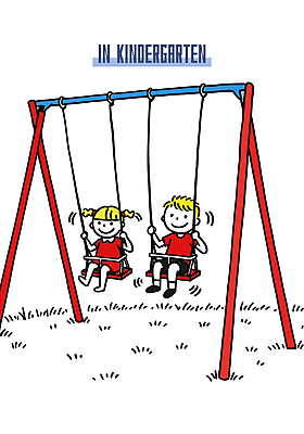 전신 여자 남자 어린이 일러스트 소녀 소년 잔디 두명 유치원 유치원생 낙서 놀이터 유치원생라이프 즐거움 그네타기 어린이만 국내일러스트 AI파일 식물 라이프스타일 교육 감정 놀이 사람 그네 파일형식 벡터