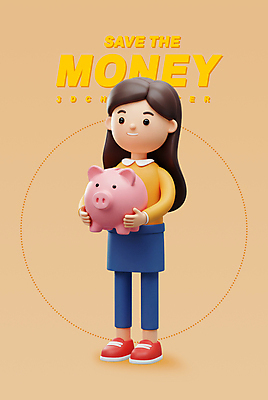 전신 PSD 편집이미지 여자 어린이 한명 들기 소녀 갈색 3D 저축 돼지저금통 점 원형 소녀한명만 이미지편집 편집3D 도형 1 컬러 모션 사람 금융 저금통 디지털합성 여자한명만 소녀만 파일형식