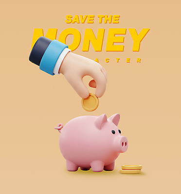 PSD 편집이미지 손 신체부위 갈색 노란색 3D 동전 저축 돼지저금통 잡기 이미지편집 편집3D 컬러 돈 모션 사람 금융 저금통 디지털합성 파일형식