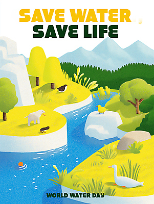 PSD 캠페인 일러스트 산 오리 잔디 사람없음 연두색 물 강 자연보호 강아지 숲속 나무길 세계물의날 국내일러스트 자연요소 식물 길 자연 조류 초록색 반려동물 개 보호 숲 파일형식 법정기념일