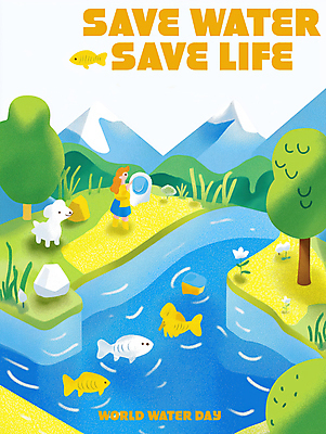 전신 PSD 나무 여자 물결 어린이 캠페인 일러스트 산 어류 한명 들기 소녀 물 자연보호 강아지 강가 세계물의날 소녀한명만 국내일러스트 자연요소 식물 1 모션 자연 사람 반려동물 강 수중동물 개 보호 여자한명만 소녀만 파일형식 법정기념일