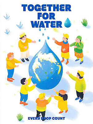 전신 PSD 모자 여자 남자 어린이 캠페인 일러스트 소녀 소년 잔디 여러명 물 자연보호 물방울 손뻗기 세계물의날 어린이만 국내일러스트 자연요소 식물 잡화 다수 모션 자연 사람 보호 파일형식 법정기념일