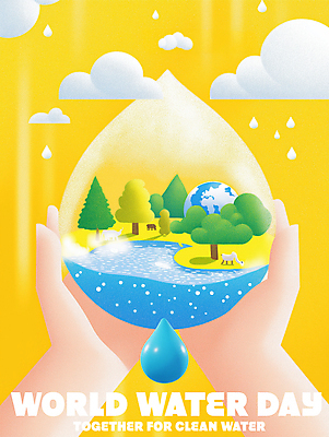 PSD 나무 동물 구름 손 지구 캠페인 일러스트 들기 신체부위 물 노란색 자연보호 물방울 세계물의날 국내일러스트 자연요소 식물 컬러 모션 자연 사람 보호 파일형식 법정기념일
