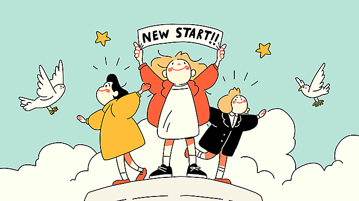 전신 구름 여자 행복 별 어린이 가방 일러스트 조류 하늘 새출발 들기 소녀 세명 반짝임 우정 만세 소녀만 국내일러스트 AI파일 자연요소 동물 잡화 감정 모션 새로움 사람 친구 출발 여자만 어린이만 파일형식 벡터