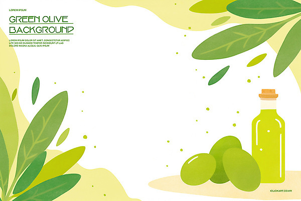 PSD 백그라운드 잎 일러스트 건강 사람없음 초록색 반짝임 올리브오일 올리브 오일병 미니멀 국내일러스트 식물 열매 컬러 모션 기름_음식 파일형식