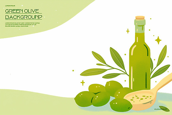 PSD 백그라운드 잎 일러스트 건강 사람없음 초록색 반짝임 숟가락 올리브오일 올리브 오일병 미니멀 국내일러스트 식물 열매 컬러 모션 수저 기름_음식 파일형식