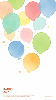 PSD 기념일 백그라운드 일러스트 수채화 사람없음 컬러풀 축하 오르기 꽃가루 풍선 국내일러스트 컬러 컨셉 모션 이벤트 가루 파일형식