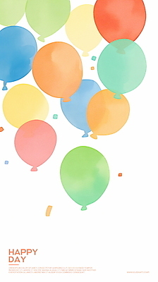 PSD 기념일 백그라운드 일러스트 수채화 사람없음 컬러풀 축하 오르기 꽃가루 풍선 국내일러스트 컬러 컨셉 모션 이벤트 가루 파일형식