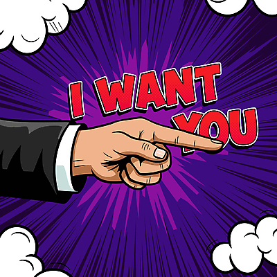 손 일러스트 신체부위 보라색 희망 가리킴 연기 모집 카툰스타일 욕심 채용공고 강조 국내일러스트 AI파일 감정 컬러 사람 손짓 채용 파일형식 벡터