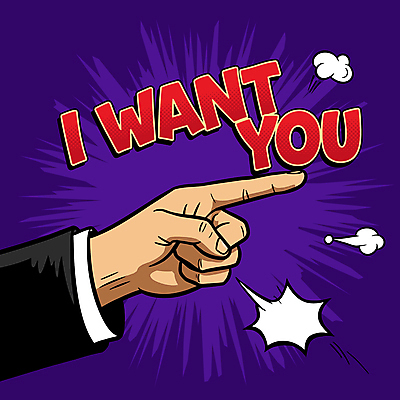 손 말풍선 일러스트 신체부위 보라색 희망 가리킴 연기 모집 카툰스타일 욕심 채용공고 강조 국내일러스트 AI파일 감정 컬러 사람 손짓 채용 파일형식 벡터