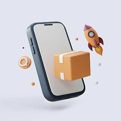 PSD 아이콘 사람없음 스마트폰 쇼핑 3D아이콘 3D 회색 로켓 원형 배송 오브젝트 택배상자 편집3D 도형 컬러 핸드폰 스마트기기 상자 디지털합성 택배 파일형식