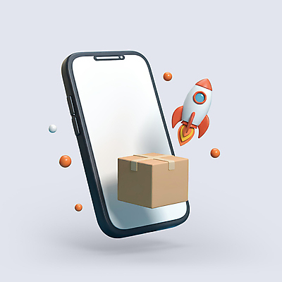 PSD 아이콘 사람없음 스마트폰 쇼핑 3D아이콘 3D 회색 로켓 원형 배송 오브젝트 택배상자 편집3D 도형 컬러 핸드폰 스마트기기 상자 디지털합성 택배 파일형식