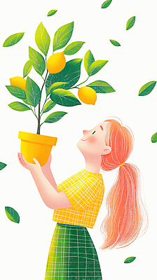 JPG 여자 화분 어린이 잎 일러스트 바람 나뭇잎 한명 웃음 들기 소녀 상반신 평화 레몬 소녀한명만 레몬나무 국내일러스트 AI일러스트 AI콘텐츠 자연요소 나무 식물 1 컨셉 과일 모션 날씨 표정 사람 여자한명만 소녀만 파일형식