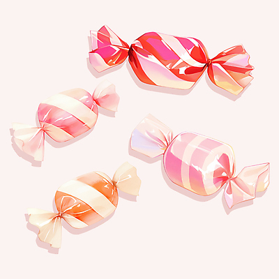 PSD 기념일 분홍색 일러스트 화이트데이 사람없음 세트 달콤 포장지 알사탕 엘리먼트 국내일러스트 컬러 포장 데이이벤트 사탕 이벤트 맛 파일형식