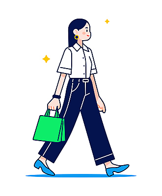 전신 여자 가방 일러스트 직업캐릭터 한명 미소 들기 정장 성인 반짝임 걷기 비즈니스우먼 비즈니스캐릭터 성인여자한명만 일러캐릭터 AI파일 직업 캐릭터 1 잡화 옷 비즈니스 모션 표정 사람 직장인 여자한명만 성인여자만 파일형식 벡터