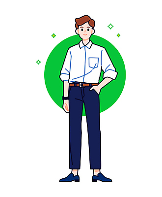 전신 남자 일러스트 직업캐릭터 한명 미소 정장 성인 반짝임 비즈니스맨 비즈니스캐릭터 주머니손 성인남자한명만 일러캐릭터 AI파일 직업 캐릭터 1 옷 비즈니스 모션 표정 사람 직장인 남자한명만 성인남자만 파일형식 벡터