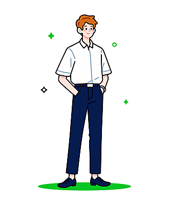 전신 남자 일러스트 직업캐릭터 한명 미소 정장 성인 반짝임 비즈니스맨 비즈니스캐릭터 주머니손 성인남자한명만 일러캐릭터 AI파일 직업 캐릭터 1 옷 비즈니스 모션 표정 사람 직장인 남자한명만 성인남자만 파일형식 벡터