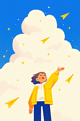 JPG 구름 남자 행복 교복 일러스트 상상 청소년 하늘 한명 미소 반짝임 노란색 손들기 종이비행기 십대남자한명만 국내일러스트 AI일러스트 AI콘텐츠 자연요소 1 옷 감정 컬러 모션 표정 사람 종이접기 남자한명만 십대남자만 파일형식