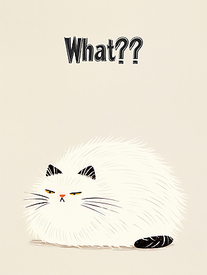 PSD 한마리 일러스트 사람없음 귀여움 고양이 물음표 질문 심플 베이지색 국내일러스트 1 기호 컬러 컨셉 포유류 반려동물 파일형식