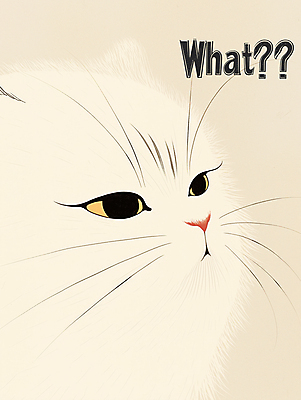 PSD 한마리 일러스트 사람없음 귀여움 고양이 물음표 질문 심플 베이지색 국내일러스트 1 기호 컬러 컨셉 포유류 반려동물 파일형식