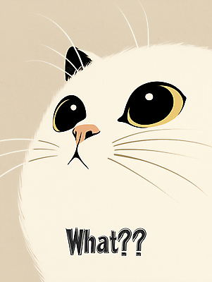 PSD 한마리 일러스트 사람없음 귀여움 고양이 물음표 질문 심플 베이지색 국내일러스트 1 기호 컬러 컨셉 포유류 반려동물 파일형식