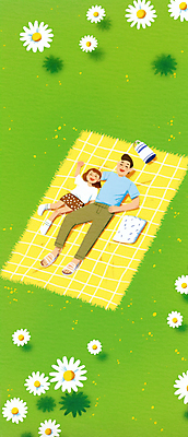 JPG 전신 여자 남자 어린이 꽃밭 일러스트 휴식 소녀 잔디 성인 두명 연두색 눕기 소풍 돗자리 부녀 국내일러스트 AI일러스트 AI콘텐츠 식물 꽃 딸 컨셉 가족 모션 사람 초록색 야외활동 아빠 파일형식