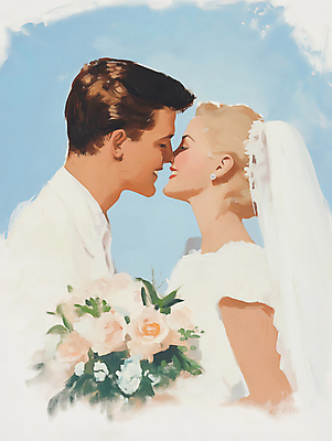 JPG 여자 남자 행복 신부 부케 웨딩드레스 신랑 일러스트 봄꽃 결혼식 면사포 사랑 미소 턱시도 성인 두명 햇빛 눈감음 로맨틱 그림 유화 성인만 국내일러스트 AI일러스트 AI콘텐츠 드레스 꽃 감정 꽃다발 결혼 컨셉 모션 표정 미술 사람 정장 태양 봄 결혼소품 파일형식