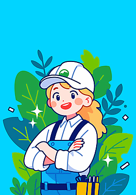 여자 잎 일러스트 자연 한명 미소 상반신 성인 반짝임 팔짱 자연보호 환경 안전모 나무심기 공공기관 성인여자한명만 국내일러스트 AI파일 식물 1 모션 표정 사람 보호 헬멧 안전장비 생태계 심기 여자한명만 성인여자만 파일형식 벡터