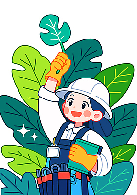 여자 잎 일러스트 자연 한명 미소 들기 상반신 성인 책 반짝임 자연보호 환경 안전모 나무심기 공공기관 성인여자한명만 국내일러스트 AI파일 식물 1 모션 표정 사람 보호 헬멧 안전장비 생태계 심기 여자한명만 성인여자만 파일형식 벡터