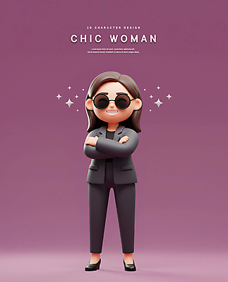 전신 PSD 편집이미지 여자 3D캐릭터 한명 미소 정장 성인 반짝임 선글라스 3D 팔짱 비즈니스우먼 자신감 우아함 자주색 멋쟁이 시크 차도녀 성인여자한명만 편집3D 캐릭터 1 옷 감정 안경 컬러 컨셉 비즈니스 모션 표정 사람 직장인 디지털합성 여자한명만 성인여자만 파일형식