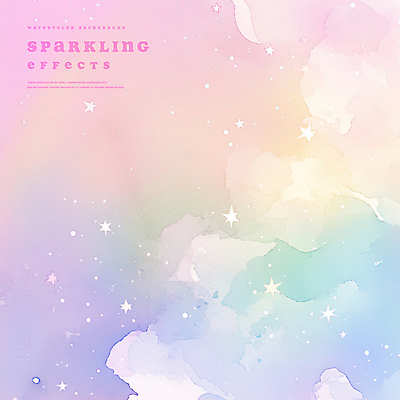 PSD 백그라운드 일러스트 수채화 사람없음 반짝임 컬러풀 그라데이션 스파클링 몽환 국내일러스트 컬러 컨셉 모션 파일형식