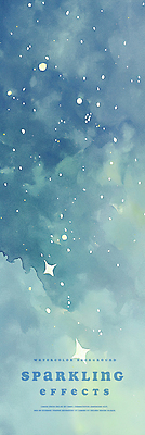 PSD 백그라운드 일러스트 수채화 사람없음 반짝임 남색 스파클링 몽환 국내일러스트 컬러 컨셉 모션 파일형식