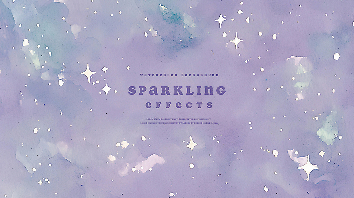 PSD 백그라운드 일러스트 수채화 사람없음 반짝임 보라색 스파클링 몽환 국내일러스트 컬러 컨셉 모션 파일형식