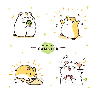 동물캐릭터 음표 일러스트 나비넥타이 들기 사람없음 반짝임 노란색 만세 네잎클로버 햄스터 땅파기 자랑 톱밥 일러캐릭터 AI파일 식물 동물 캐릭터 기호 음악 컬러 모션 넥타이 반려동물 클로버 설치류 가루 파일형식 벡터