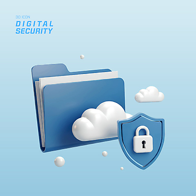PSD 구름 아이콘 자물쇠 기술 사람없음 파란색 3D아이콘 3D 보호 문서 폴더 클라우드서비스 개인정보 방패모양 인터넷보안 편집3D 자연요소 모양 컬러 컨셉 정보 디지털합성 서비스 파일 보안 방패 파일형식