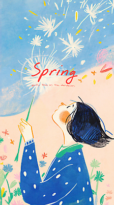 PSD 여자 일러스트 봄꽃 바람 한명 들기 잔디 상반신 성인 평화 봄풍경 올려보기 풀잎 불기 감성 민들레홀씨 성인여자한명만 국내일러스트 자연요소 식물 1 꽃 컨셉 잎 모션 날씨 사람 풍경 봄 풀_식물 민들레 여자한명만 성인여자만 파일형식