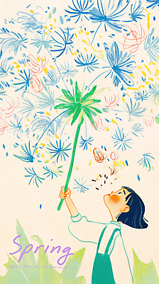 PSD 여자 일러스트 봄꽃 바람 한명 들기 잔디 상반신 성인 평화 봄풍경 올려보기 풀잎 불기 감성 민들레홀씨 성인여자한명만 국내일러스트 자연요소 식물 1 꽃 컨셉 잎 모션 날씨 사람 풍경 봄 풀_식물 민들레 여자한명만 성인여자만 파일형식