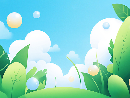JPG 구름 백그라운드 일러스트 자연 하늘 초원 사람없음 초록색 평화 풀잎 비눗방울 국내일러스트 AI일러스트 AI콘텐츠 자연요소 컬러 컨셉 잎 풀_식물 생태계 파일형식