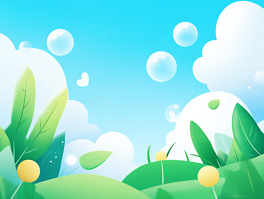 JPG 구름 백그라운드 일러스트 자연 하늘 초원 사람없음 초록색 평화 풀잎 비눗방울 국내일러스트 AI일러스트 AI콘텐츠 자연요소 컬러 컨셉 잎 풀_식물 생태계 파일형식
